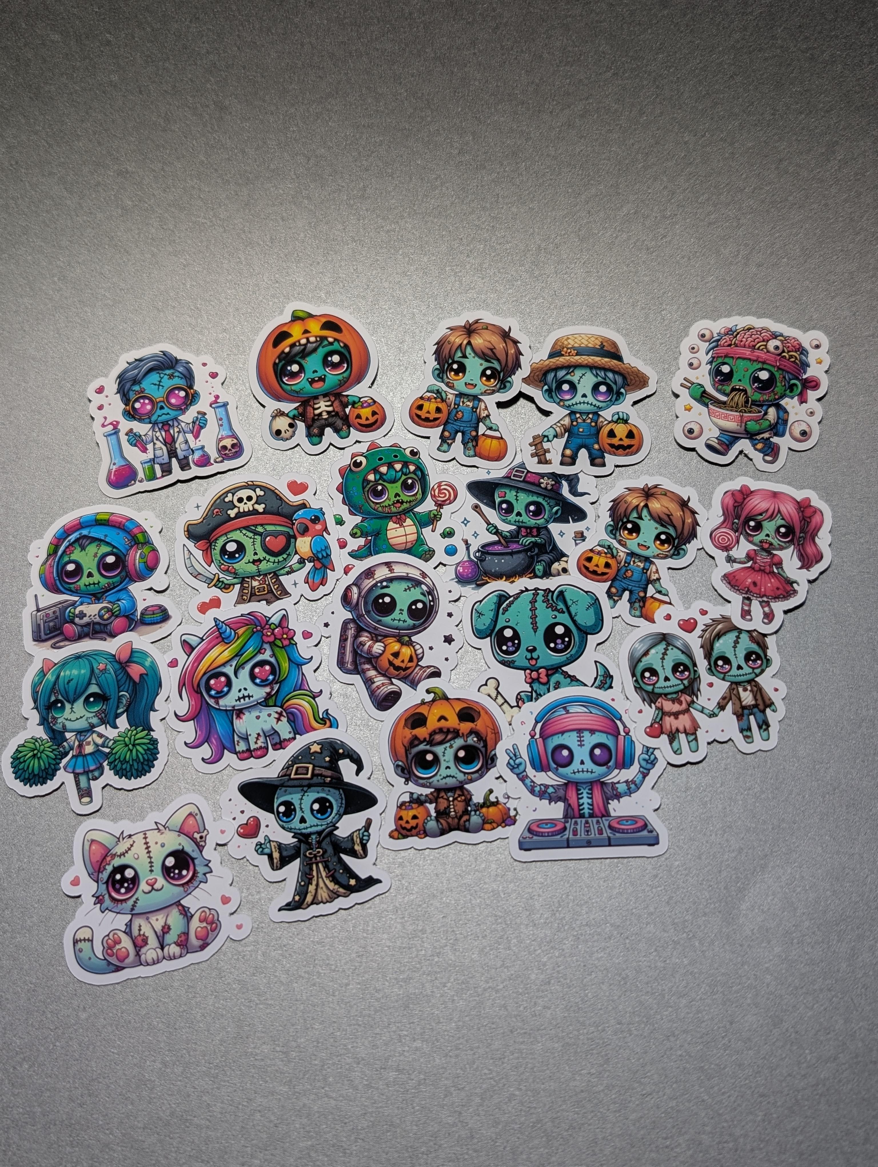 Cute Kawaii Zombies Vinyl Sticker Pack – Image 4