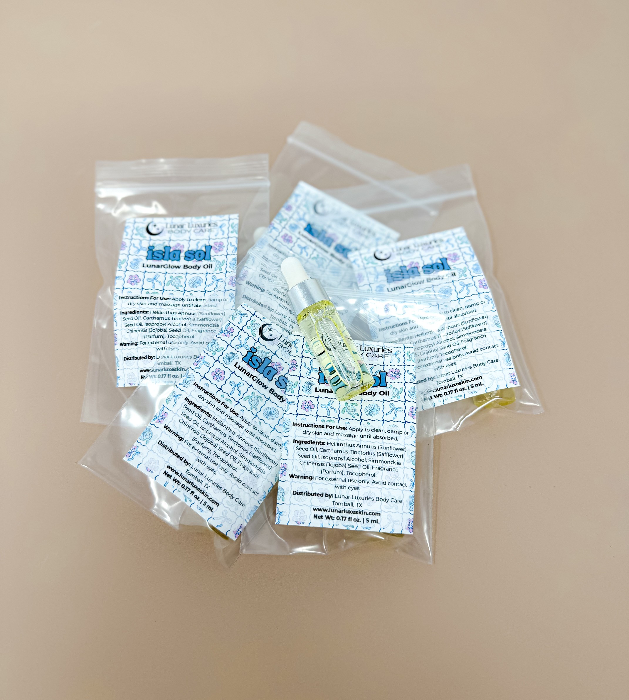 LunarGlow Body Oil Package Fillers – Isla Sol