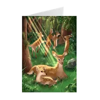 "Fawns at Dawn" Set of Five Greeting Cards – Image 1