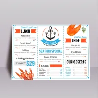 PVC Menu – Single Sided