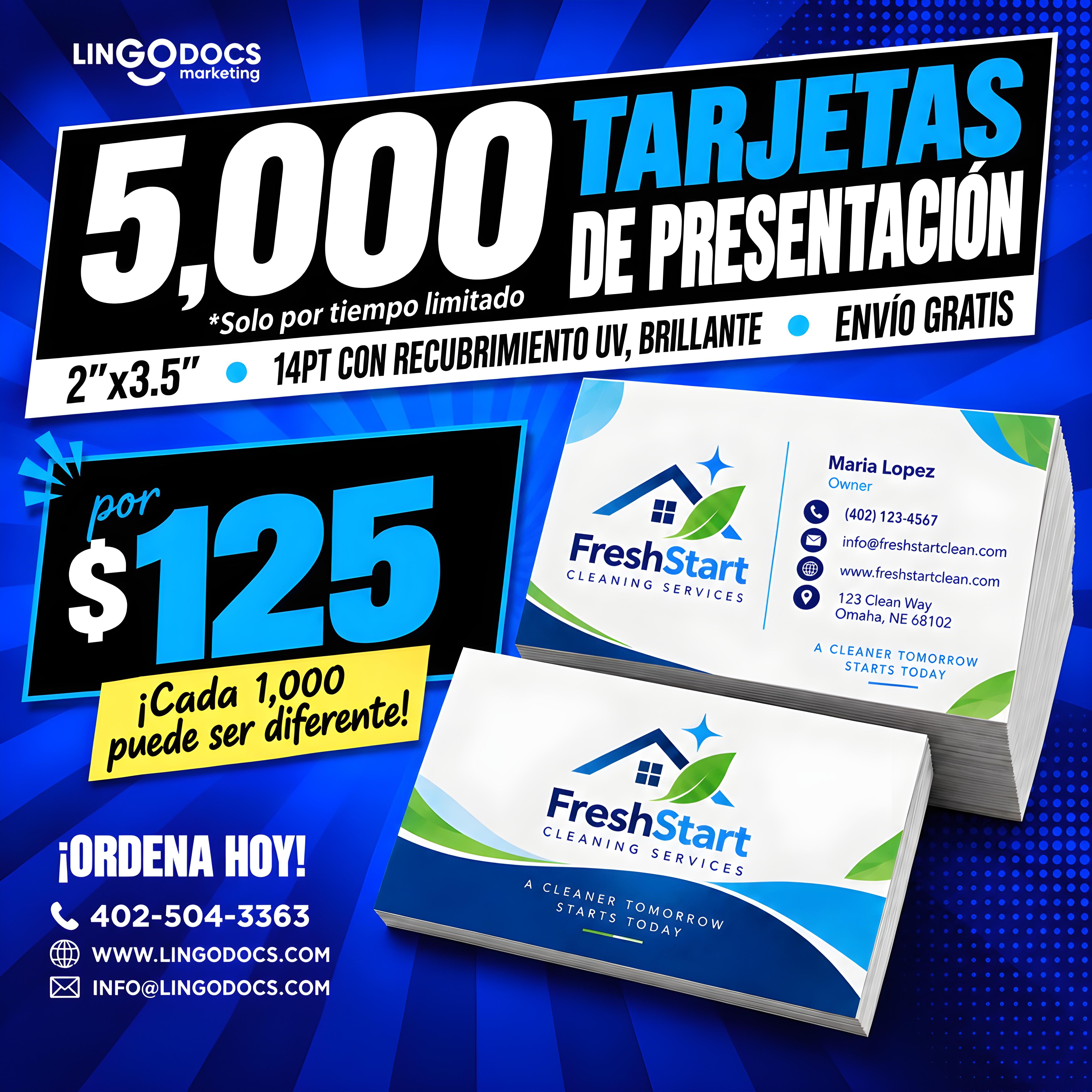 Special - 5,000 Business Cards (Every 1,000 can be Different) – Image 2