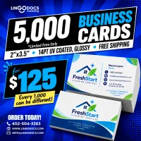 Special - 5,000 Business Cards (Every 1,000 can be Different) – Image 1
