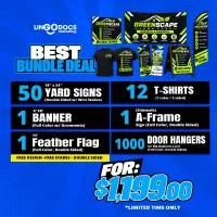 Complete Business Marketing Bundle – Signs, Shirts, Banner, Flag & Door Hangers – Image 1