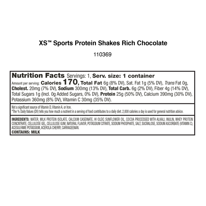 XS Sports Protein Shakes Rich Chocolate – Image 3