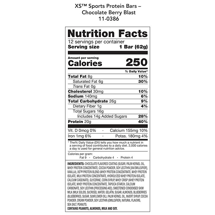 XS Sports Protein Bars Chocolate Berry – Image 4