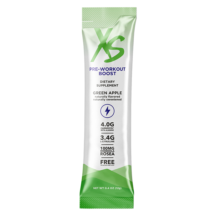 XS Pre-Workout Boost - Green Apple (12 Stick Packs) – Image 3