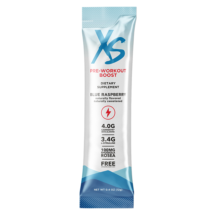 XS Pre-Workout Boost - Blue Raspberry (12 Stick Packs) – Image 3