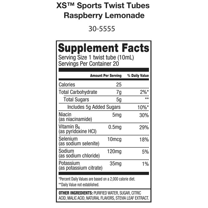 XS Sports Twist Tubes Raspberry Lemonade – Image 3