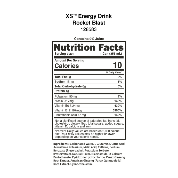 XS™ Energy Drink 12 oz – Rocket Blast Limited Edition – Image 2