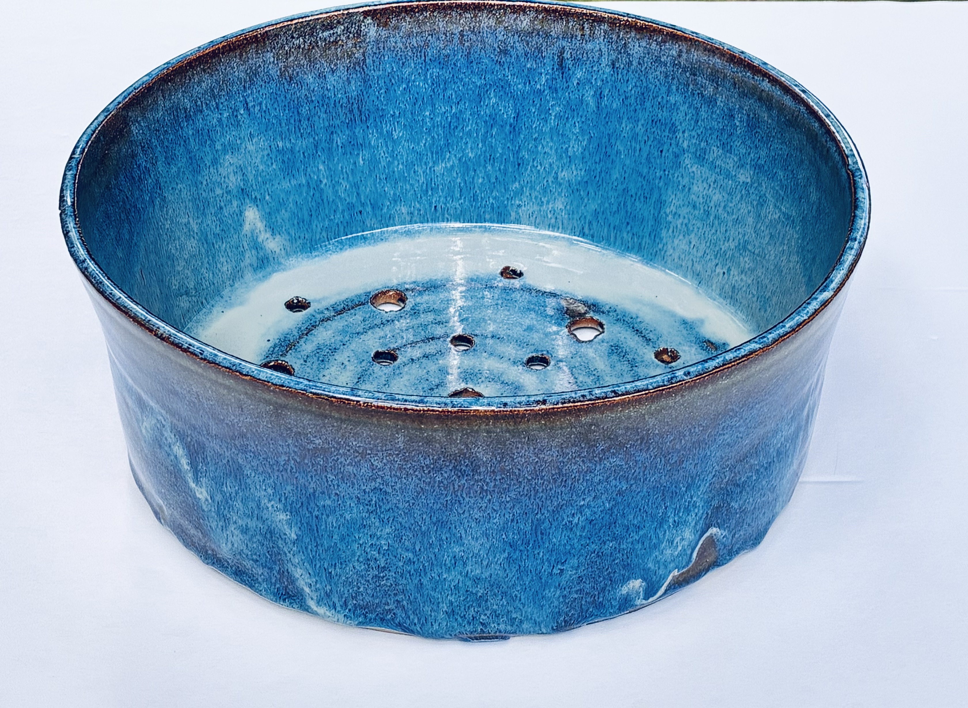 Wide Blue Bonsai Planter – Image 2