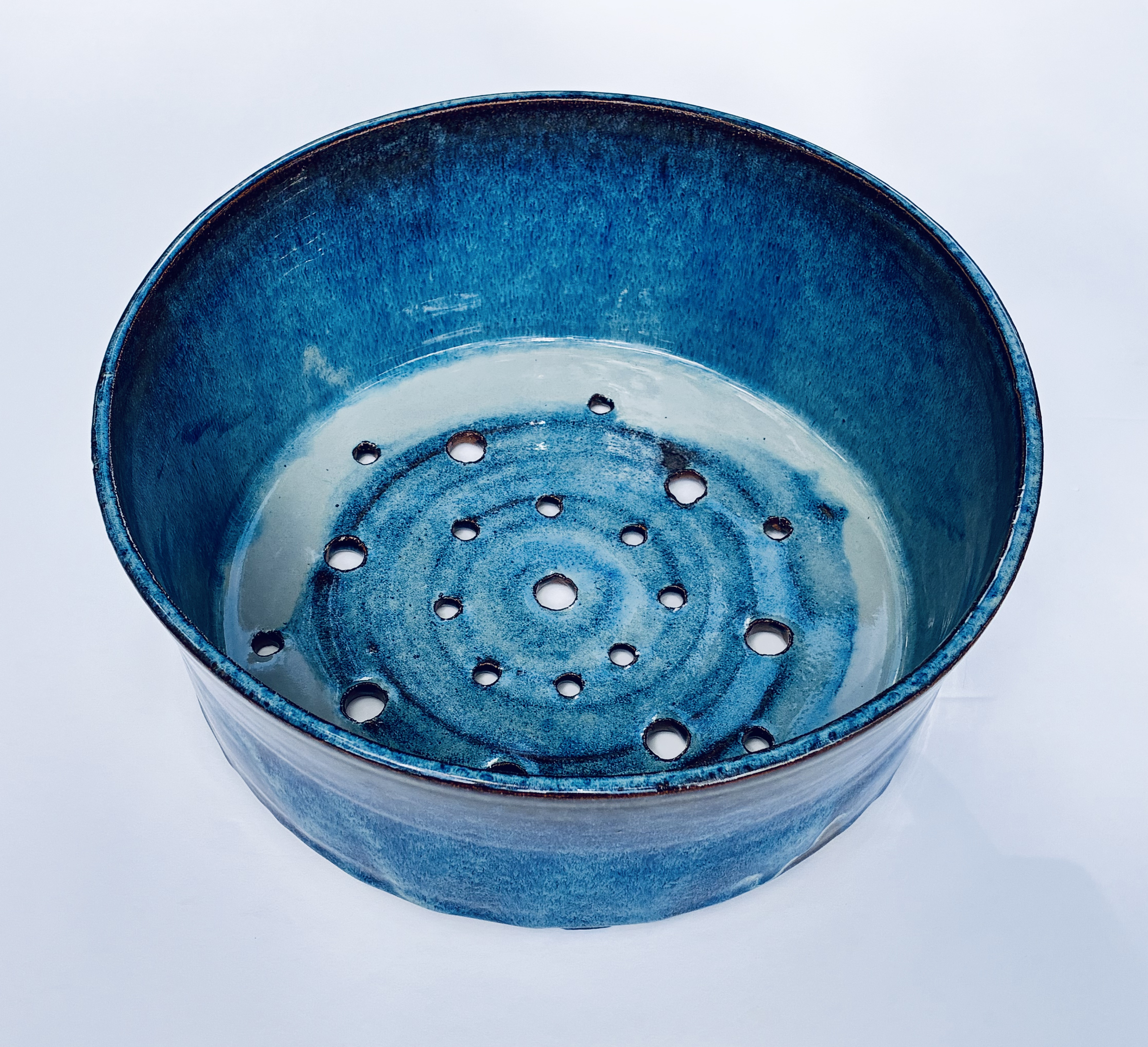 Wide Blue Bonsai Planter – Image 1