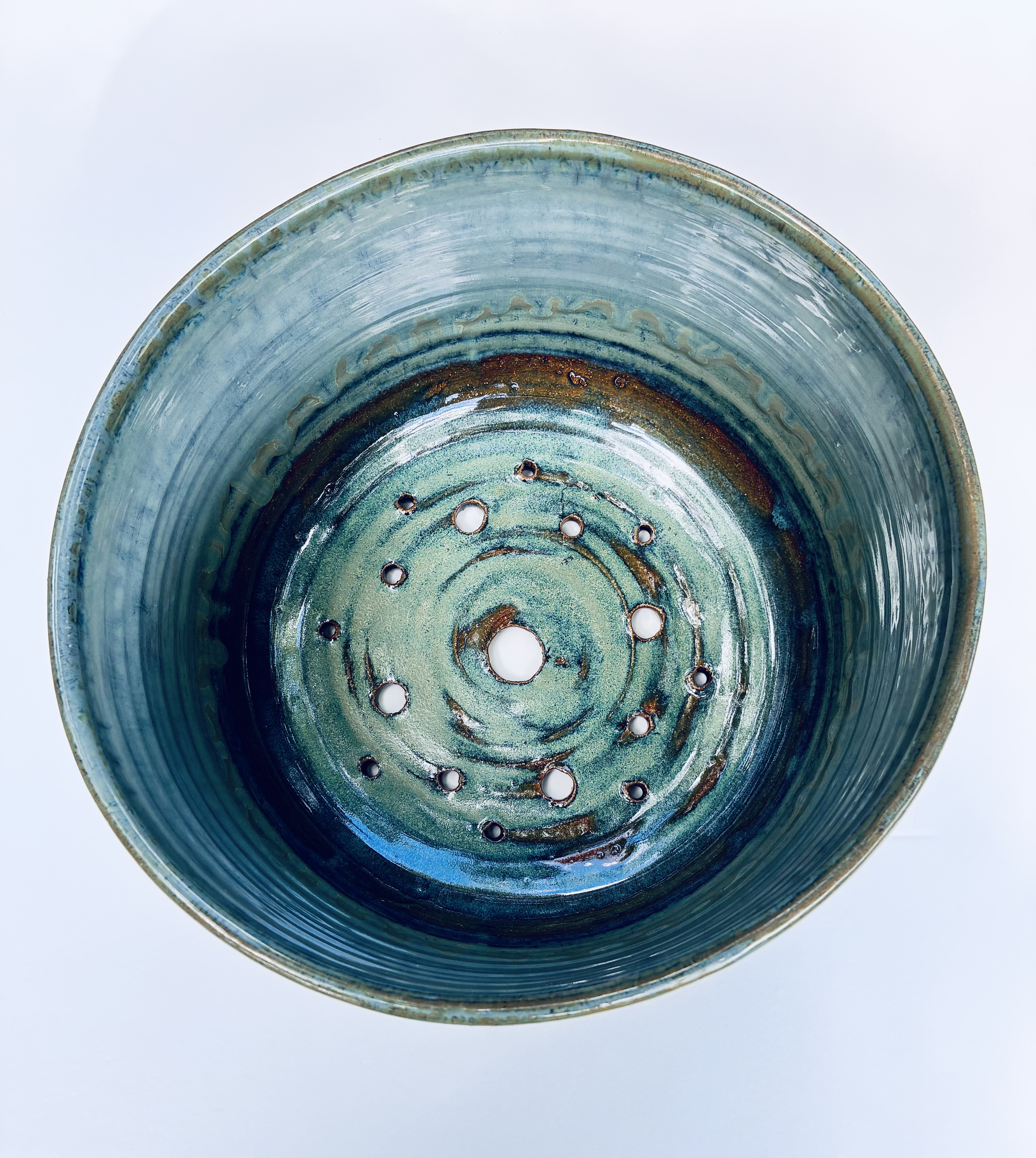 Tall Blue Gray Planter  – Image 2