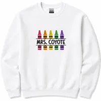 "STAFF" PERSONALIZED CRAYON BOX TEACHER EMBROIDERED CREWNECK CCE 26-27 – Image 2