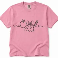 "STAFF" TEACH EMBROIDERED COMFORT COLORS TEE CCE 26-27 – Image 2