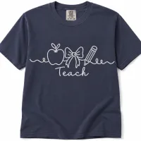 "STAFF" TEACH EMBROIDERED COMFORT COLORS TEE CCE 26-27 – Image 1