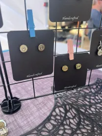 Handmade Bullet Stud Earrings – Image 1