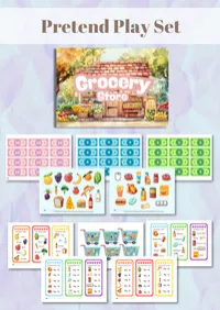 Pretend Play Grocery Store – Printable Play Set (Digital Download)  – Image 1