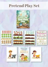Pretend Play & Learning Set  Vegetables Garden day (Digital Download) (PLU) – Image 1