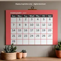 2027 Calendar – Modern Coral – Image 2