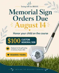 Memorial Sign at Teeing Off for BRAVE – Image 2