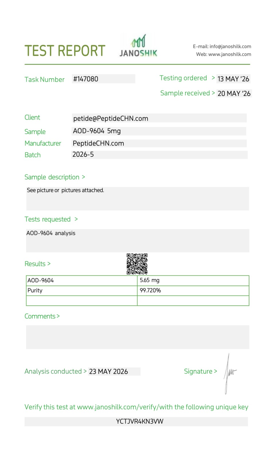 AOD 9604 - 5mg – Image 2