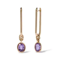 Long Earrings, Amethyst – Image 1