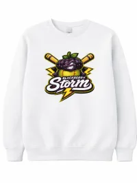 Youth White Crewneck Sweatshirt (BS-YWS) – Image 1