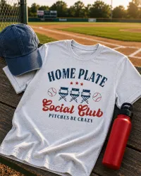 Home Plate Social Club Baseball Graphic Tee – Image 1