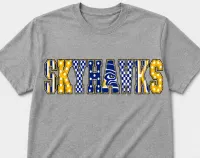 Skyhawks Patterned Letter Spirit Shirt – Grey, Small