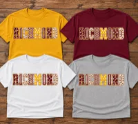 Richmond Spirit T-Shirt – Vintage Patterned Letter Design – Image 1