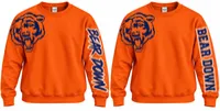 Bear Down Crewneck Sweatshirt – Large, Orange, Varsity Block