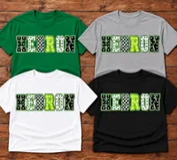 Hebron Spirit Wear – Patterned Letter Graphic T-Shirt – Image 1