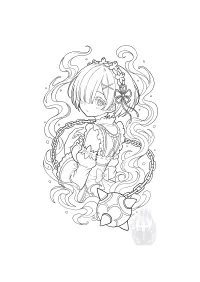 Rem-Available Anime Tattoo Design – Image 1