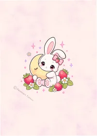 Strawberry Moon Bunny – Image 1