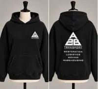 A2B Transport Solid Black Unisex Hoodie – Image 1