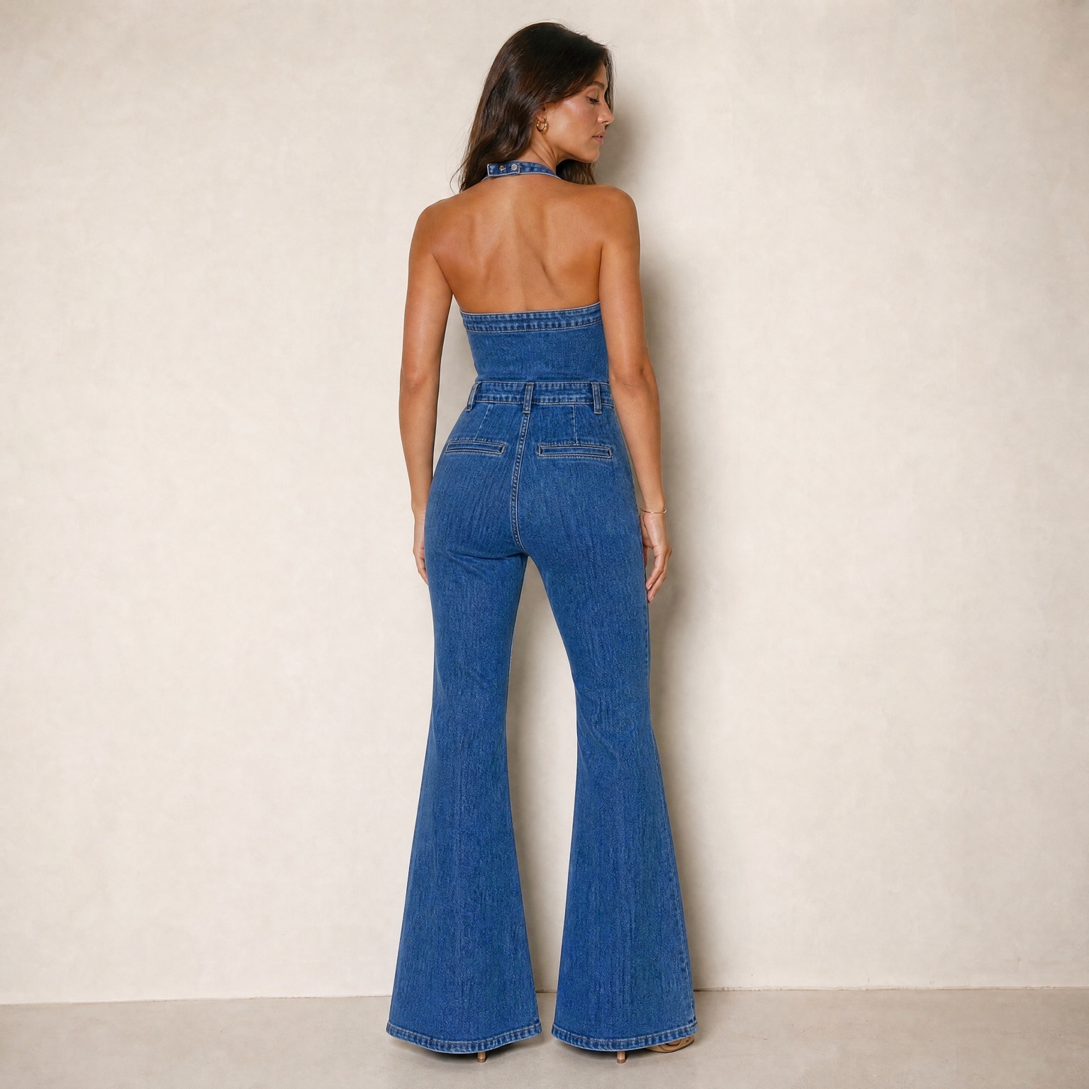 Overol Denim Flare Halter – Image 3