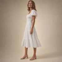 Vestido Midi Romantic White – Imagen 2