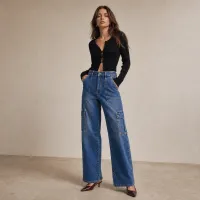 Jeans Denim Cargo Wide Leg BALAM – Image 2