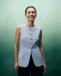 Chaleco Tailored Stripe Chic – CHICA