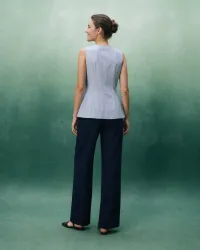 Chaleco Tailored Stripe Chic – Image 2
