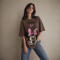 Playera Minnie Vintage Sparkle – CAFE, UNICA / UNITALLA
