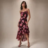 Vestido Midi Floral Midnight Bloom – FUISHA, CHICA