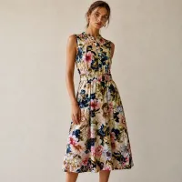 Vestido Midi Floral Garden Elegance – Imagen 3