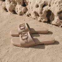 Sandalia Slide Valencia Gold Buckle – Imagen 3