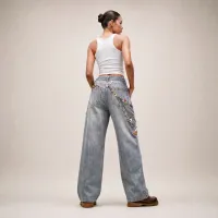 Jeans Denim Wide Leg Charm Street – Imagen 2