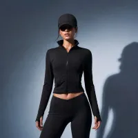 Chamarra Deportiva Slim Fit Performance Zip | Fluidity Athletics – NEGRA, GRANDE
