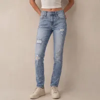 Jeans Skinny Destroyed Light Blue BALAM – Imagen 3
