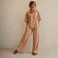 Conjunto Linen Breeze Camel – CAMEL , CHICA/MEDIANA