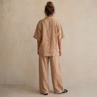 Conjunto Linen Breeze Camel – Image 2