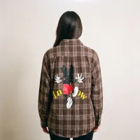 Camisa de Franela Oversized con Estampado en Espalda – Image 5